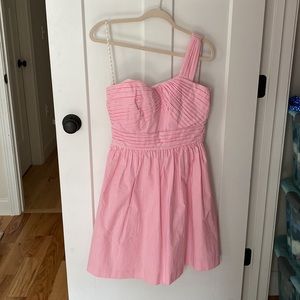 Lilly Pulitzer seersucker one shoulder dress, size 6. New with tags!
